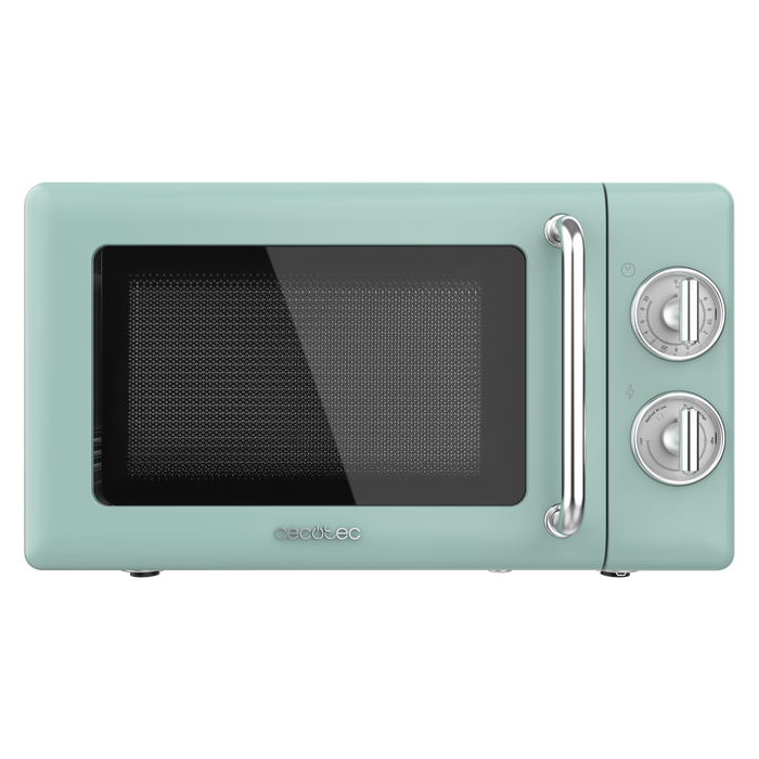 Cuptor cu microunde Cecotec ProClean 3010 Retro Green, 20 l, 700 W, 6 trepte de putere, verde