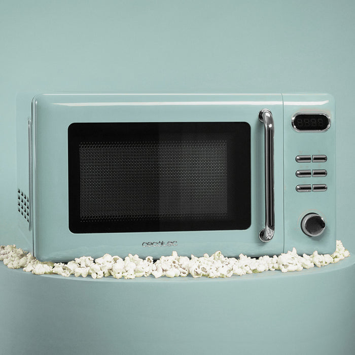 Cuptor cu microunde cu grill Cecotec ProClean 5110 Retro Green, 20 l, 700 W, 8 programe, verde