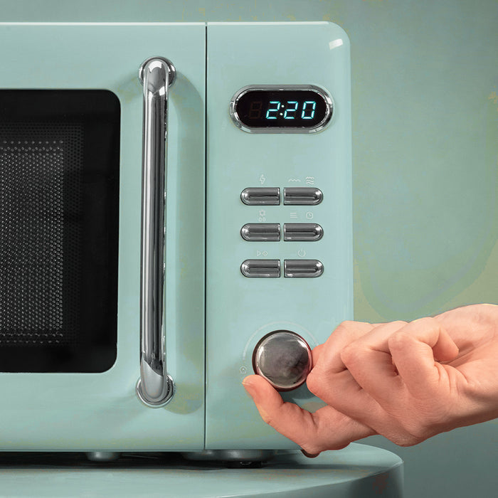 Cuptor cu microunde cu grill Cecotec ProClean 5110 Retro Green, 20 l, 700 W, 8 programe, verde