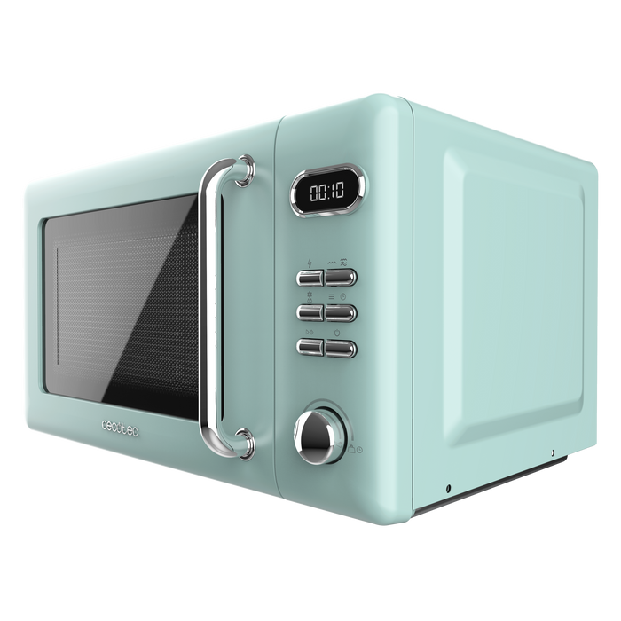 Cuptor cu microunde cu grill Cecotec ProClean 5110 Retro Green, 20 l, 700 W, 8 programe, verde