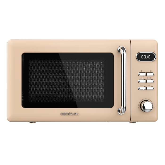 Cuptor cu microunde cu grill Cecotec ProClean 5110 Retro Beige, 20 l, 700 W, 8 programe, bej