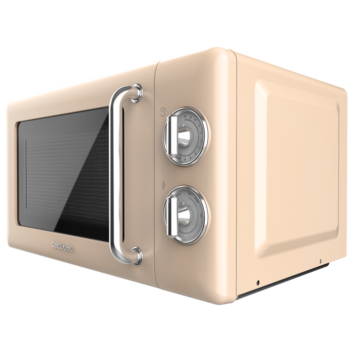 Cuptor cu microunde cu grill Cecotec ProClean 5110 Retro Beige, 20 l, 700 W, 8 programe, bej
