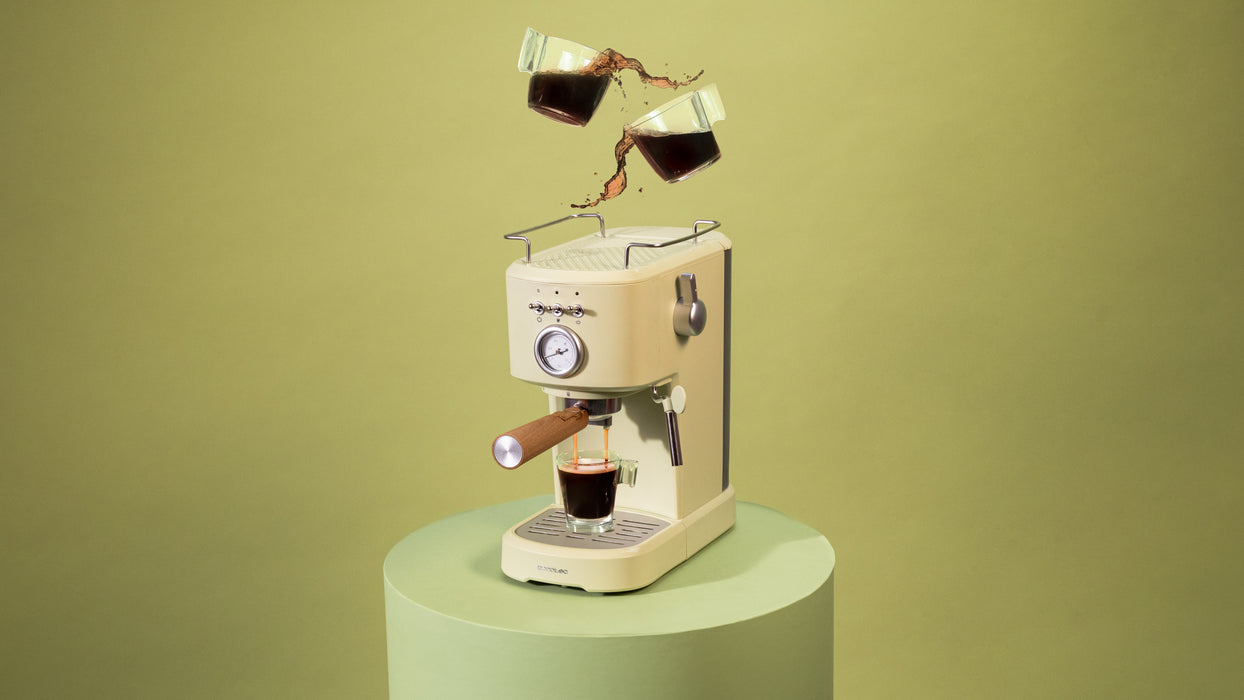 Espressor Cecotec Power Espresso 20 Retro Green, 1100 W, 20 bar, 1,25 l, verde