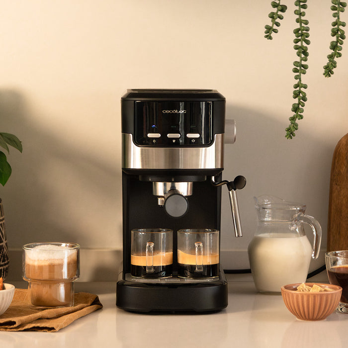 Espressor Cecotec Power Espresso 20 Pecan, 1,25 l, 1100 W, 20 bar, negru