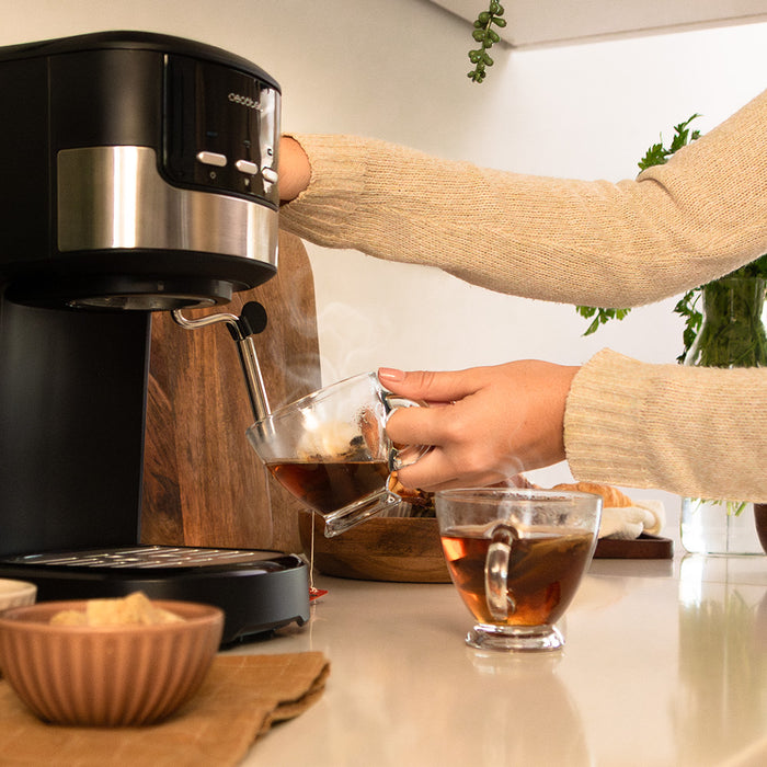 Espressor Cecotec Power Espresso 20 Pecan, 1,25 l, 1100 W, 20 bar, negru