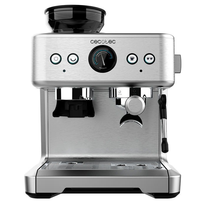 Espressor Cecotec Power Espresso 20 Barista Maestro, 2250 W, 20 bari, rezervor de apă 2,4 l, inox