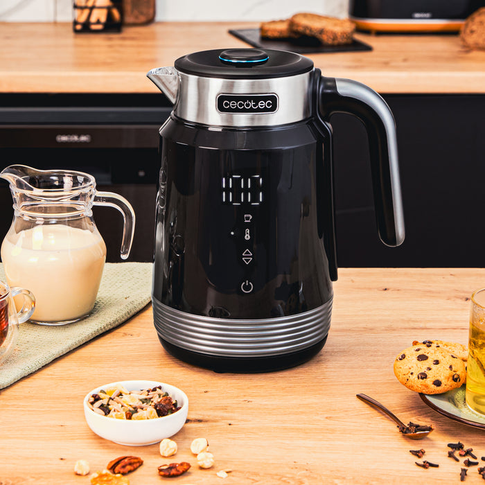 Fierbător electric Cecotec ThermoSense 600 Touch Black, 1,7 l, 2200 W, negru