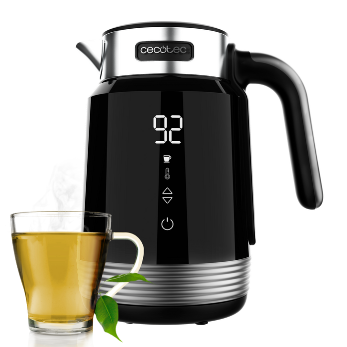 Fierbător electric Cecotec ThermoSense 600 Touch Black, 1,7 l, 2200 W, negru