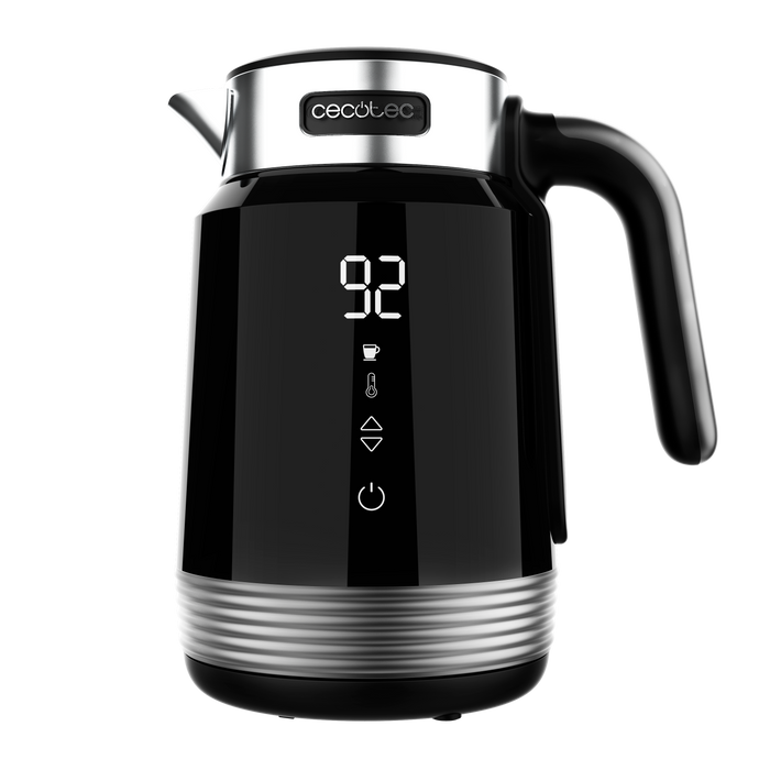 Fierbător electric Cecotec ThermoSense 600 Touch Black, 1,7 l, 2200 W, negru