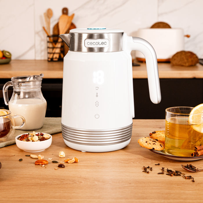 Fierbător electric Cecotec ThermoSense 600 Touch White, 1,7 l, 2200 W, alb