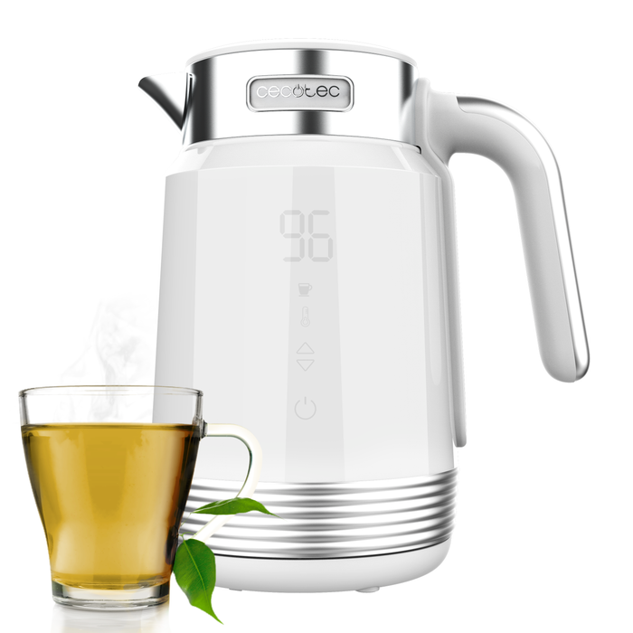 Fierbător electric Cecotec ThermoSense 600 Touch White, 1,7 l, 2200 W, alb