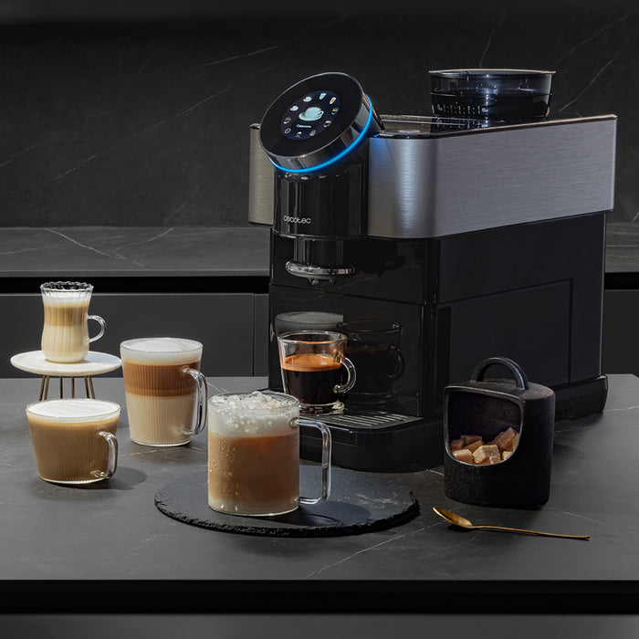 Espressor automat Cecotec Cremmaet Spin, 1450 W, 19 bar, rezervor apă 1,5 l, negru