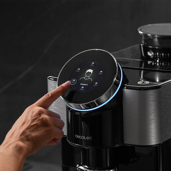 Espressor automat Cecotec Cremmaet Spin, 1450 W, 19 bar, rezervor apă 1,5 l, negru