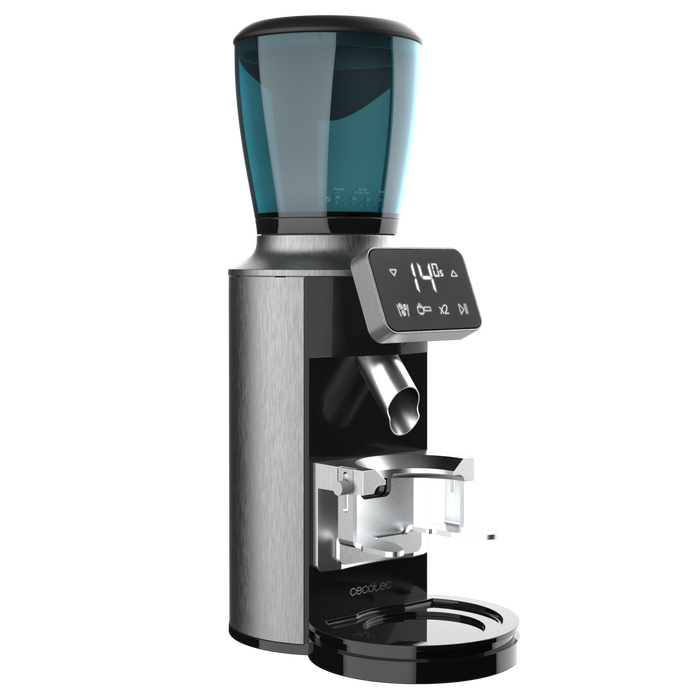 Râșniță electrică de cafea Cecotec SteelMill Touch, 200 W, 30 de trepte, 300 g, inox