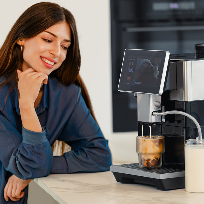 Espressor automat Cecotec Cremmaet Tempo, 13 băuturi, 19 bar, rezervor de 1,5 l, negru