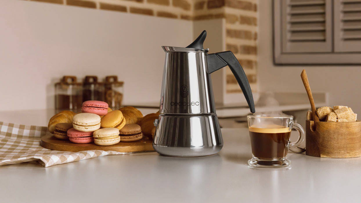 Cafetieră italiană Cecotec Piccolina 400, 200 ml, 4 cești, oțel inoxidabil