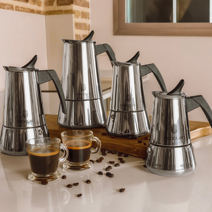 Cafetieră italiană Cecotec Piccolina 400, 200 ml, 4 cești, oțel inoxidabil