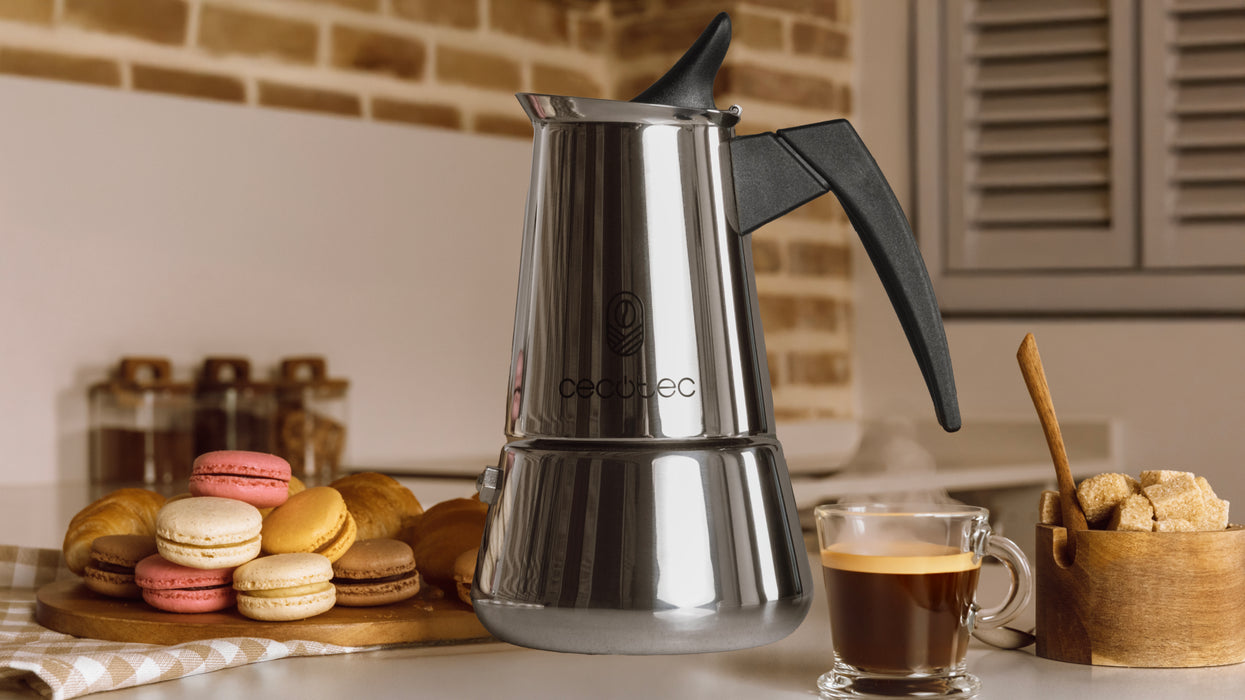 Cafetieră italiană Cecotec Piccolina 900, 450 ml, 10 cești, inox