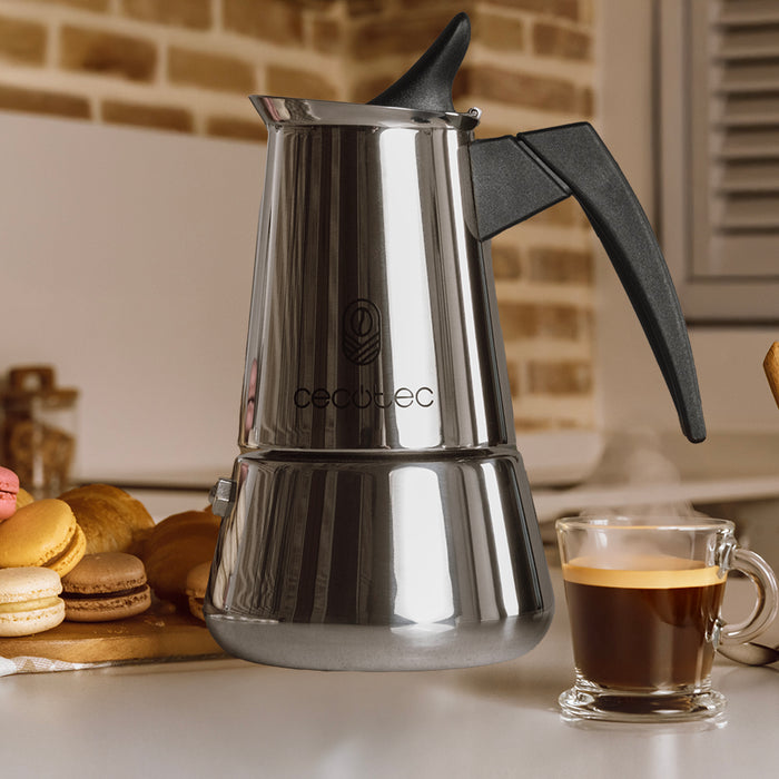 Cafetieră italiană Cecotec Piccolina 900, 450 ml, 10 cești, inox