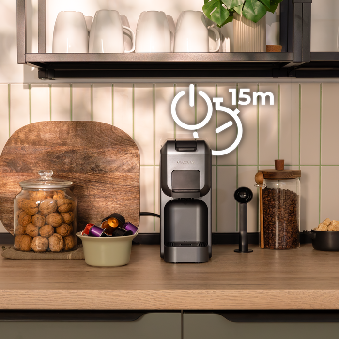 Espressor cu capsule Cecotec FreeStyle Compact Black, 1350 W, 20 bar, rezervor 0,8 l, negru
