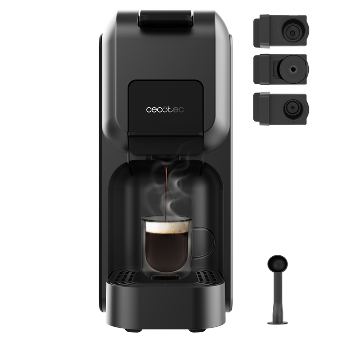 Espressor cu capsule Cecotec FreeStyle Compact Black, 1350 W, 20 bar, rezervor 0,8 l, negru