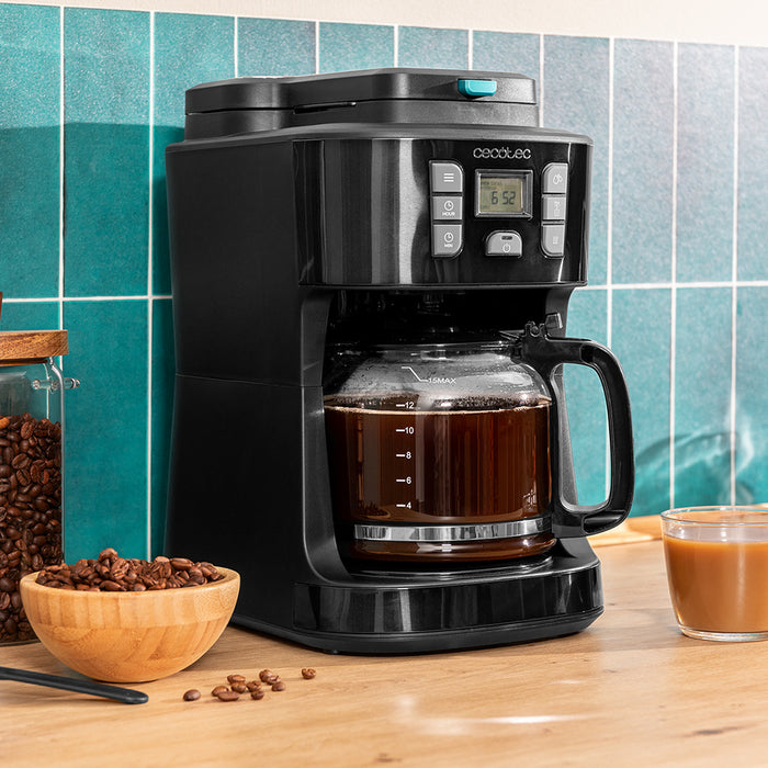 Cafetieră cu picurare Cecotec Coffee 66 Grind & Drop, 1,8 l, 1086 W, 12 cești, finisaj inox