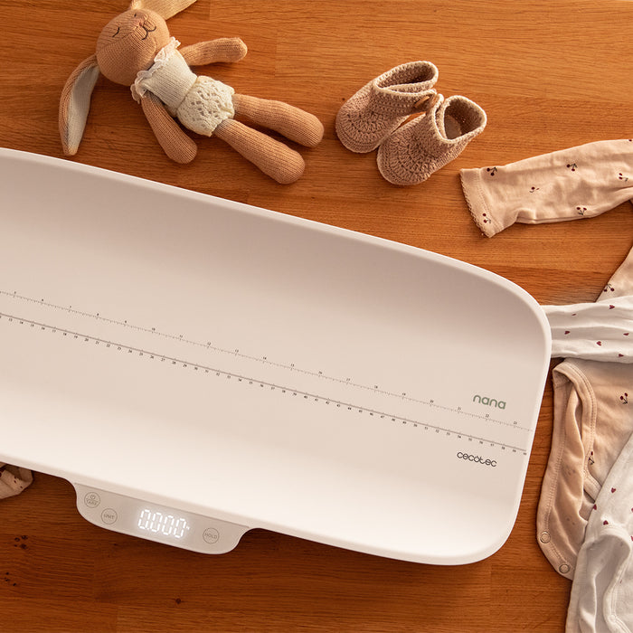 Cântar pentru bebeluși Cecotec Nana BabyCare SmartWeight, 50 g–40 kg, suprafață 60 × 25 cm, ruletă până la 60 cm