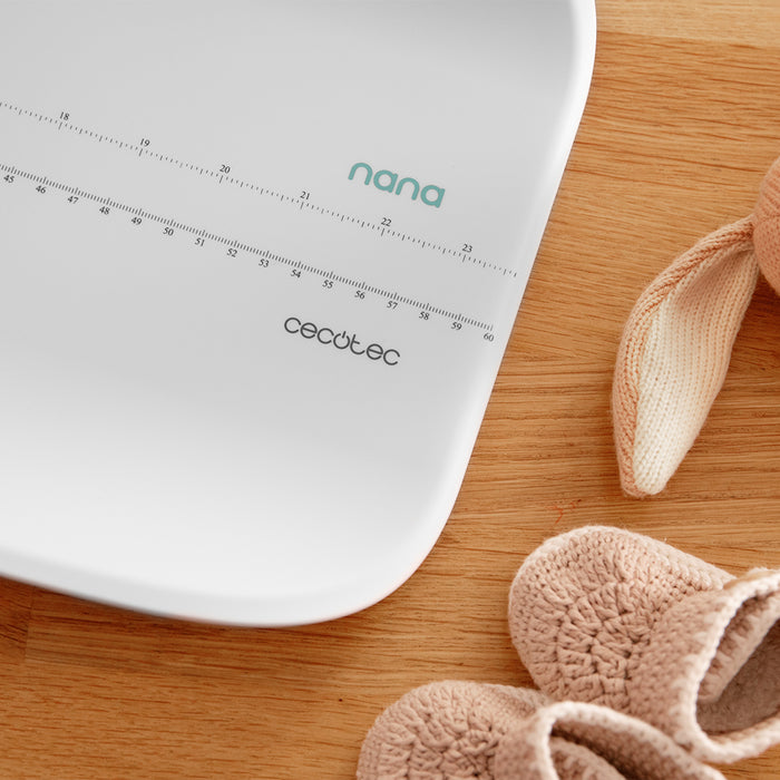 Cântar pentru bebeluși Cecotec Nana BabyCare SmartWeight, 50 g–40 kg, suprafață 60 × 25 cm, ruletă până la 60 cm