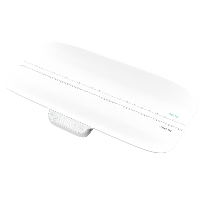 Cântar pentru bebeluși Cecotec Nana BabyCare SmartWeight, 50 g–40 kg, suprafață 60 × 25 cm, ruletă până la 60 cm