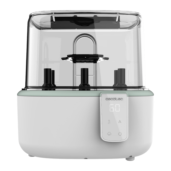 Sterilizator digital pentru biberoane Cecotec Nana BabyCare DigitalSterilizer, 600 W, până la 6 biberoane, rezervor 130 ml