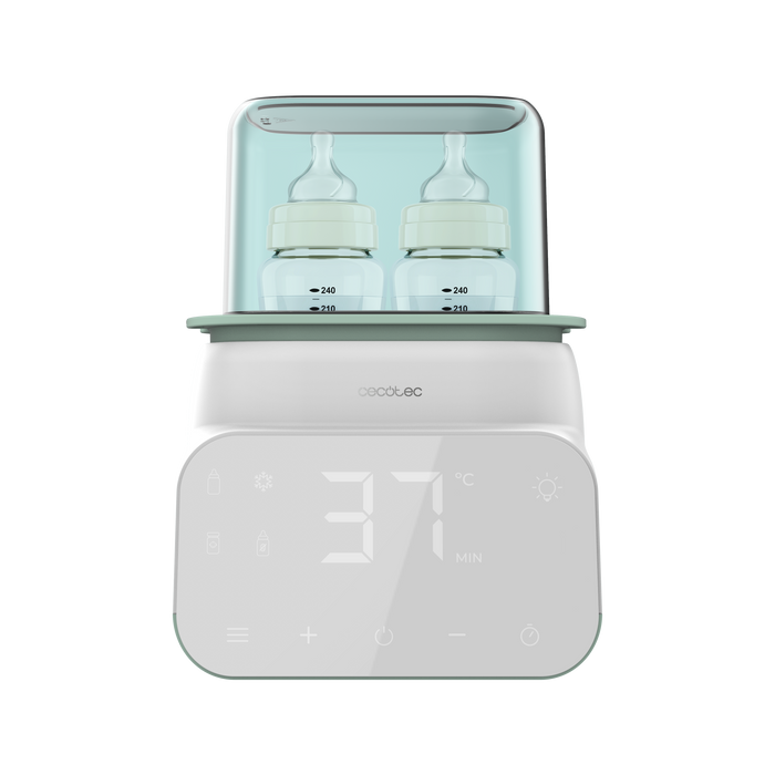 Încălzitor dublu pentru biberoane Cecotec Nana BabyCare Double BottleWarmer, 2 biberoane, 4 moduri, afișaj