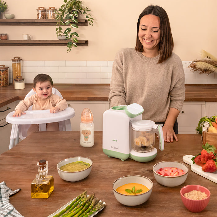 Robot de bucătărie pentru bebeluși Cecotec Nana BabyCare FoodProcessor, 4 în 1, 13,6 × 29,5 × 25,5 cm