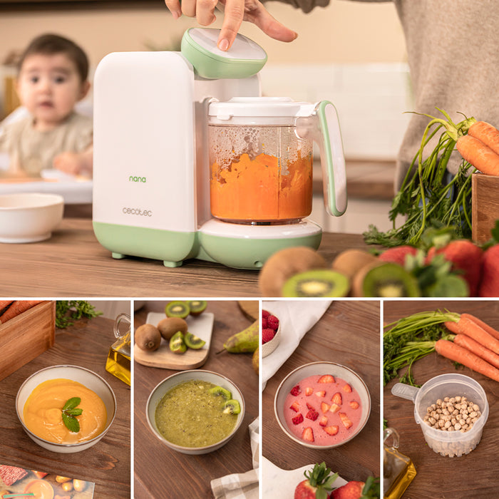 Robot de bucătărie pentru bebeluși Cecotec Nana BabyCare FoodProcessor, 4 în 1, 13,6 × 29,5 × 25,5 cm