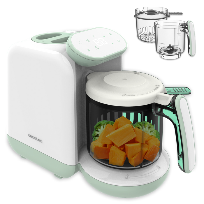 Robot de bucătărie pentru bebeluși Cecotec Nana BabyCare FoodProcessor, 4 în 1, 13,6 × 29,5 × 25,5 cm