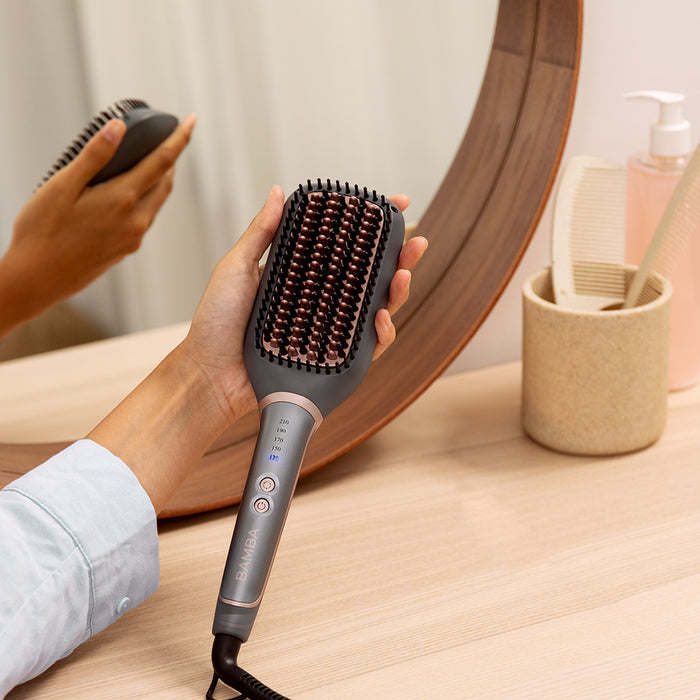Perie de îndreptat părul Cecotec InstantCare SquareBrush, 130–210 °C, înveliș ceramic, 7,6 × 31,5 × 4,5 cm