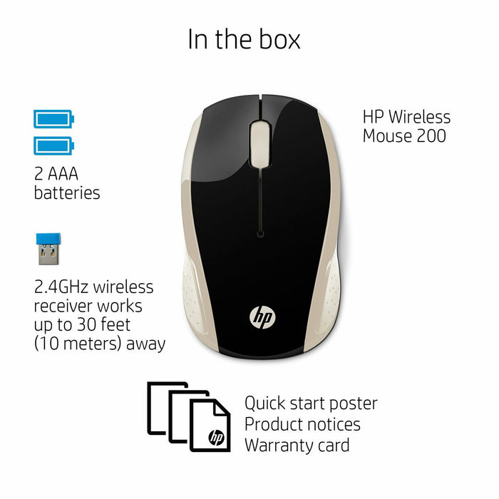 Mouse HP 200 (Silk Gold) Auriu*
