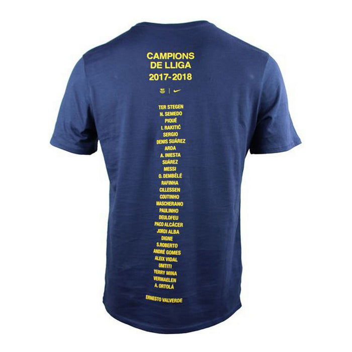 Tricou cu Mânecă Scurtă Bărbați Nike FC BARCELONA Albastru