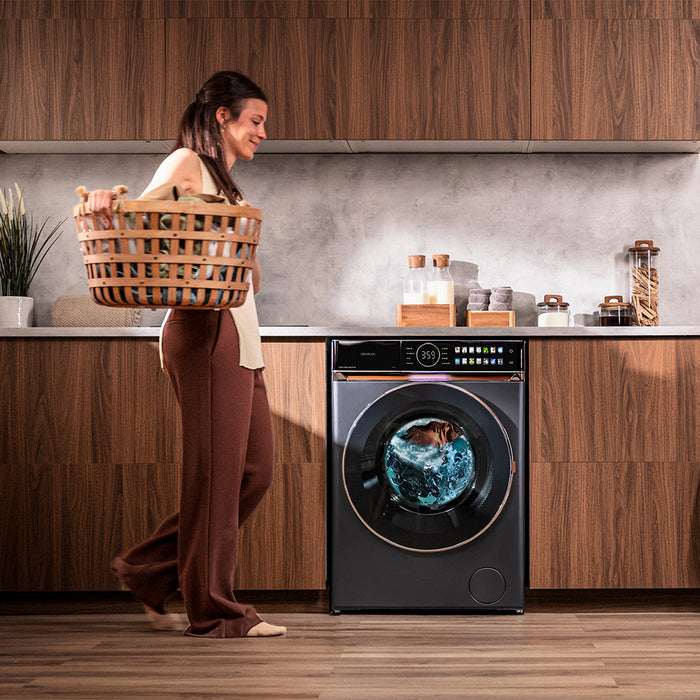 Mașină de spălat rufe Cecotec Bolero DressCode 12980 Direct Drive Steel A, 12 kg, 1400 rpm, clasa A, oțel