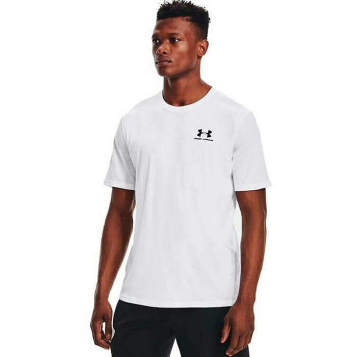 Tricou Sport cu Mânecă Scurtă Under Armour Sportstyle Left Chest Alb
