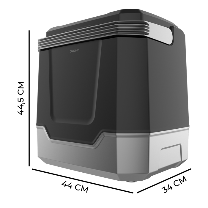 Mini frigider portabil Cecotec Bolero TravelCooling 33L D, 33 l, clasa D, 44 × 34 × 44,5 cm, negru