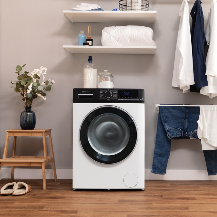 Mașină de spălat rufe cu încărcare frontală Cecotec Bolero DressCode 7610 Inverter A, 7 kg, 1400 rpm, clasa A, albă