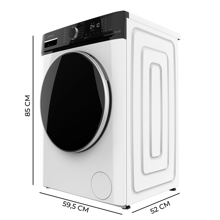 Mașină de spălat rufe cu încărcare frontală Cecotec Bolero DressCode 7610 Inverter A, 7 kg, 1400 rpm, clasa A, albă