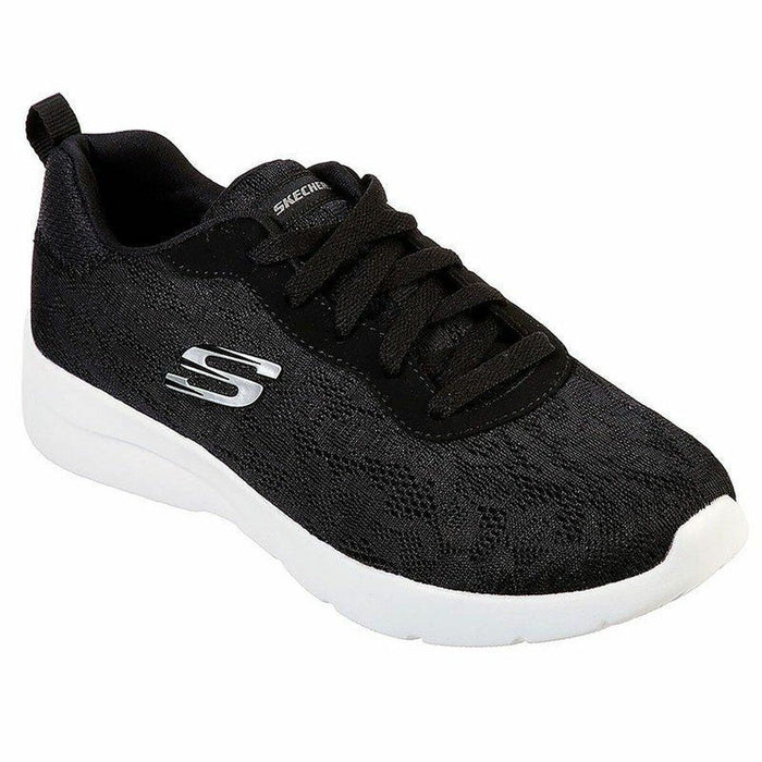 Pantofi sport pentru femei Skechers Floral Mesh Lace Up Negru