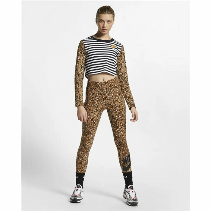 Tricou cu Mânecă Lungă Femei Nike Animal Print