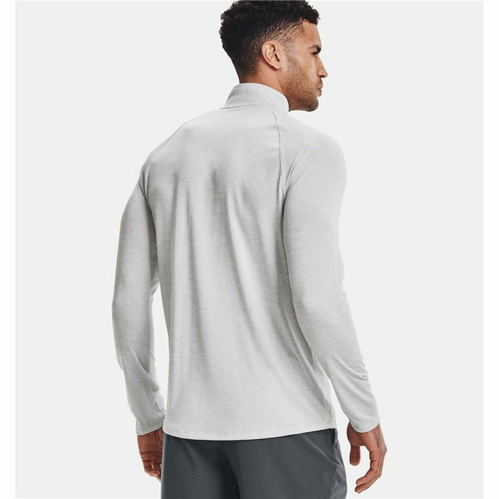 Tricou cu Mânecă Lungă Bărbați Under Armour Tech 2.0 1/2 Zip Alb