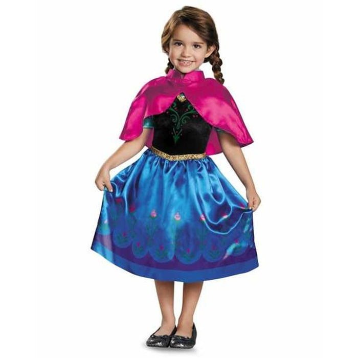 Costum Deghizare pentru Copii Frozen Anna 2 Piese Albastru