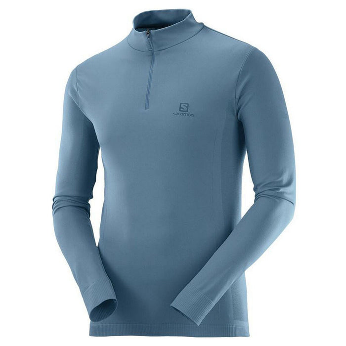 Tricou cu Mânecă Scurtă Bărbați Salomon Explore Seamless Half Zip