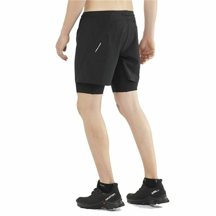 Pantaloni Scurți Sport pentru Bărbați Salomon Cross Twinskin Negru