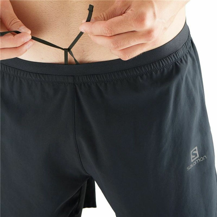Pantaloni Scurți Sport pentru Bărbați Salomon Cross Twinskin Negru