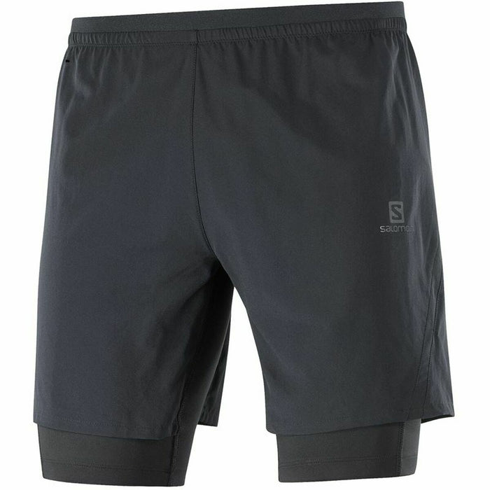 Pantaloni Scurți Sport pentru Bărbați Salomon Cross Twinskin Negru